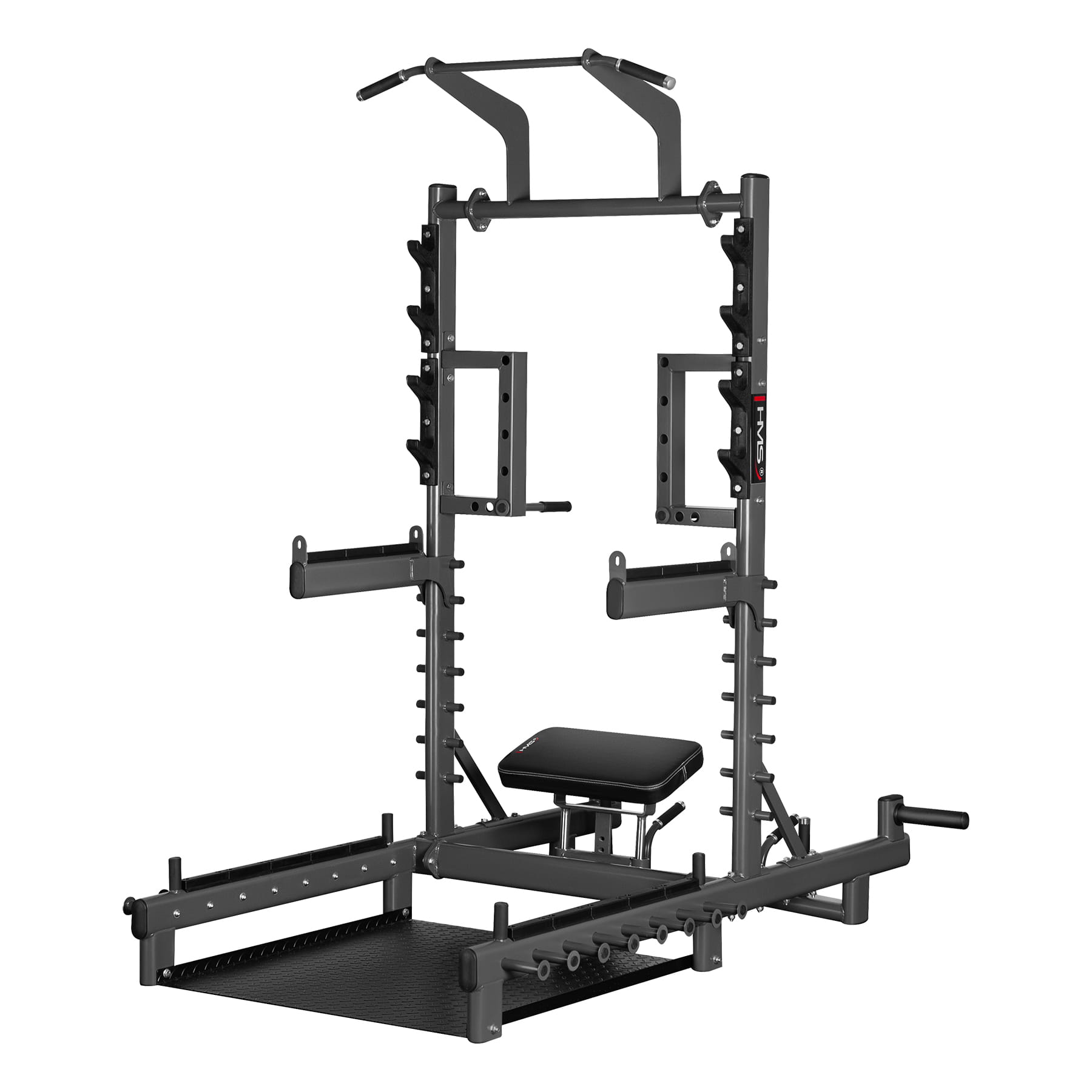 STOJAK MULTIFUNKCYJNY Z PLATFORMĄ DO PODNOSZENIA CIĘŻARÓW I HIP THRUST COMMERCIAL HMSSMP01