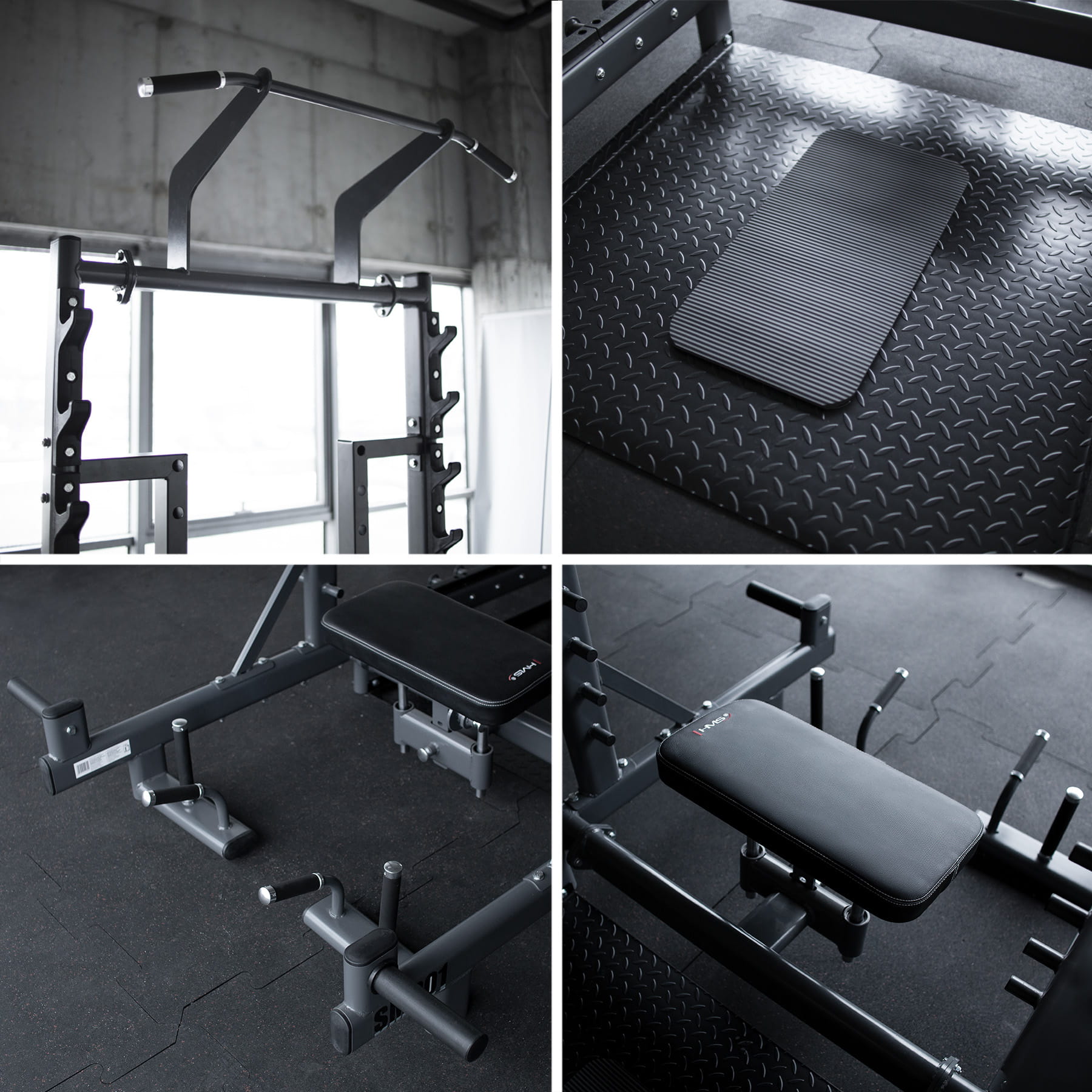 STOJAK MULTIFUNKCYJNY Z PLATFORMĄ DO PODNOSZENIA CIĘŻARÓW I HIP THRUST COMMERCIAL HMSSMP01