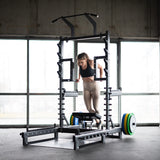 STOJAK MULTIFUNKCYJNY Z PLATFORMĄ DO PODNOSZENIA CIĘŻARÓW I HIP THRUST COMMERCIAL HMSSMP01