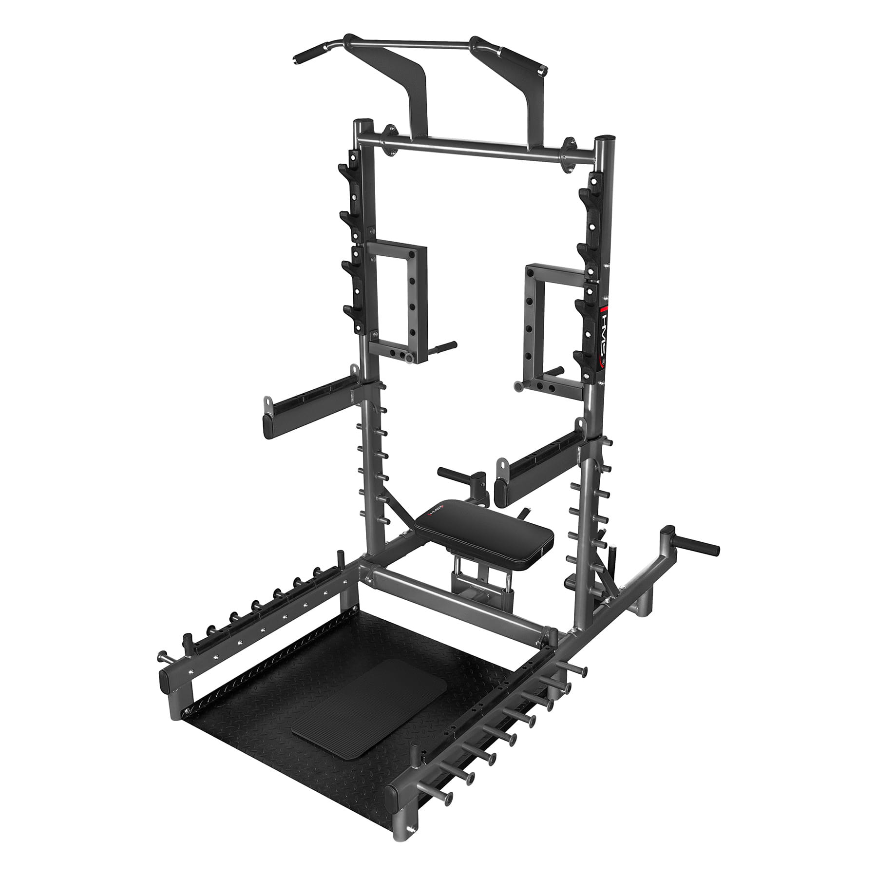 STOJAK MULTIFUNKCYJNY Z PLATFORMĄ DO PODNOSZENIA CIĘŻARÓW I HIP THRUST COMMERCIAL HMSSMP01
