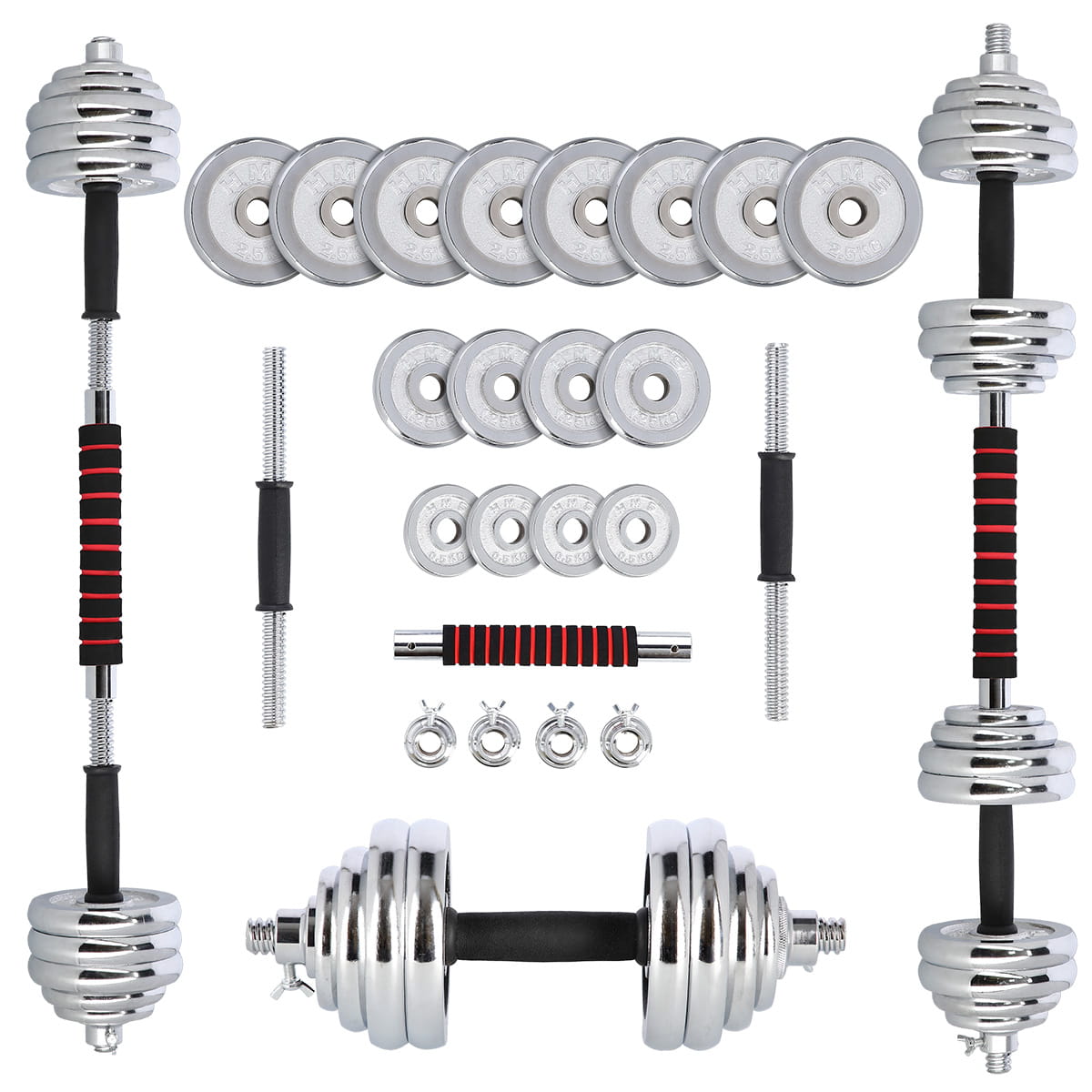 SZTANGIELKI W WALIZCE STC CHROME HMS