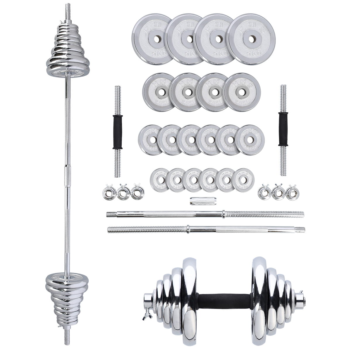 SZTANGIELKI W WALIZCE STC CHROME HMS