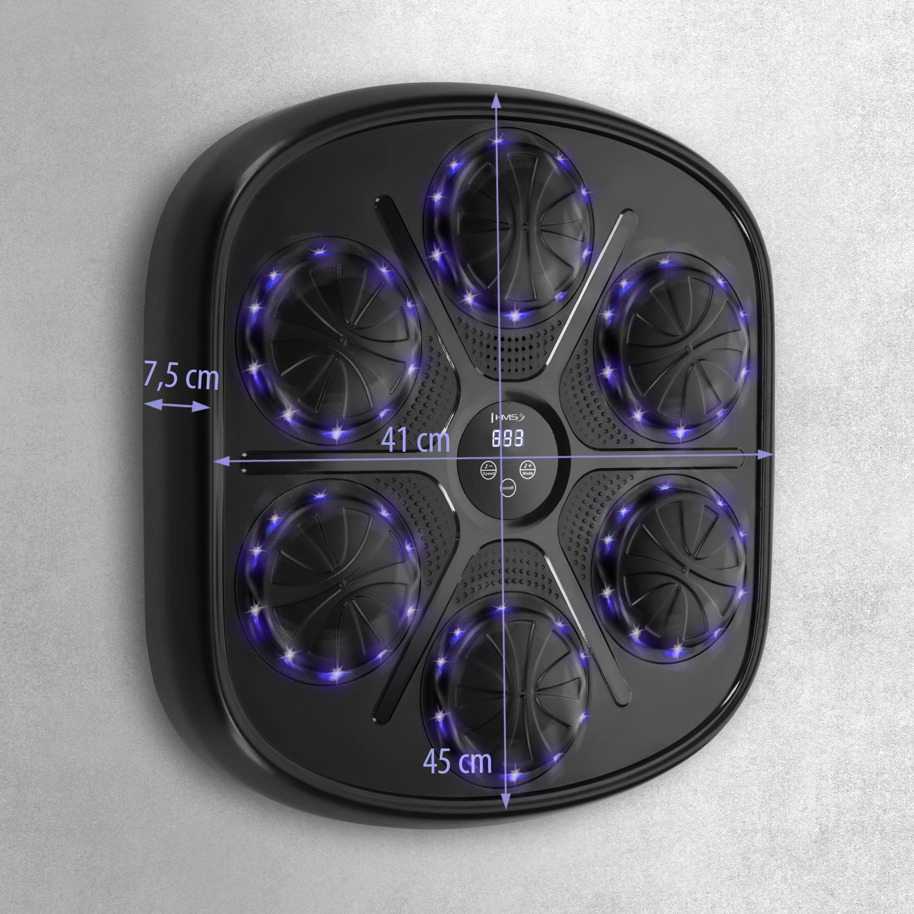 TARCZA BOKSERSKA LED BLUETOOTH Z MUZYKĄ HMS TB03 + RĘKAWICE