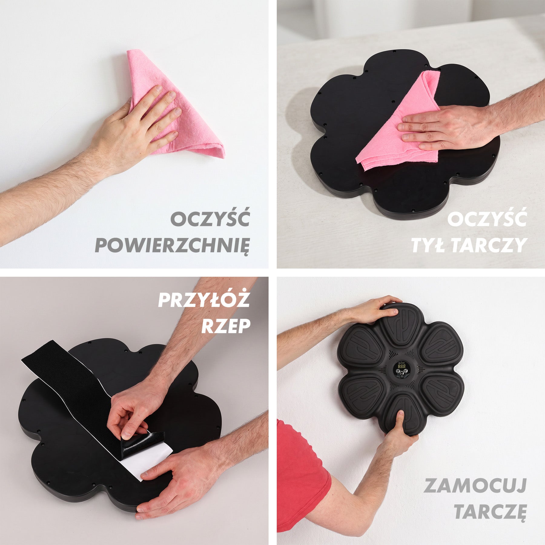 TARCZA BOKSERSKA LED BLUETOOTH Z MUZYKĄ HMS TB12 + RĘKAWICE