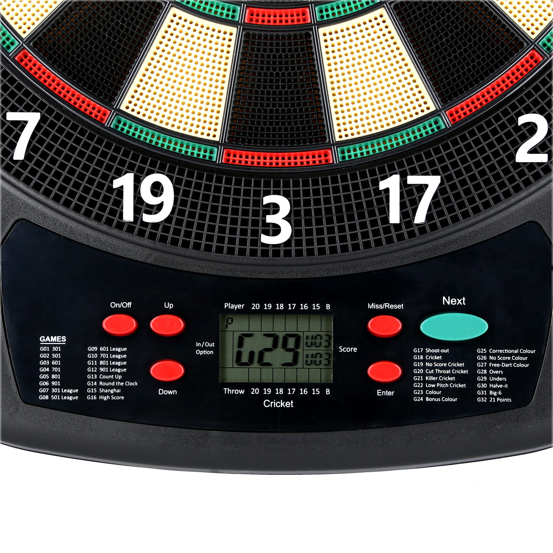 ELEKTRONICZNA TARCZA DO DARTA 32 GRY 6 RZUTEK NILS FUN TDE03