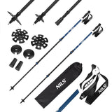 KIJE TREKKINGOWE BLUE NOWOCZESNY UCHWYT ALUMINIUM TRÓJSEKCYJNE NILS TK8601