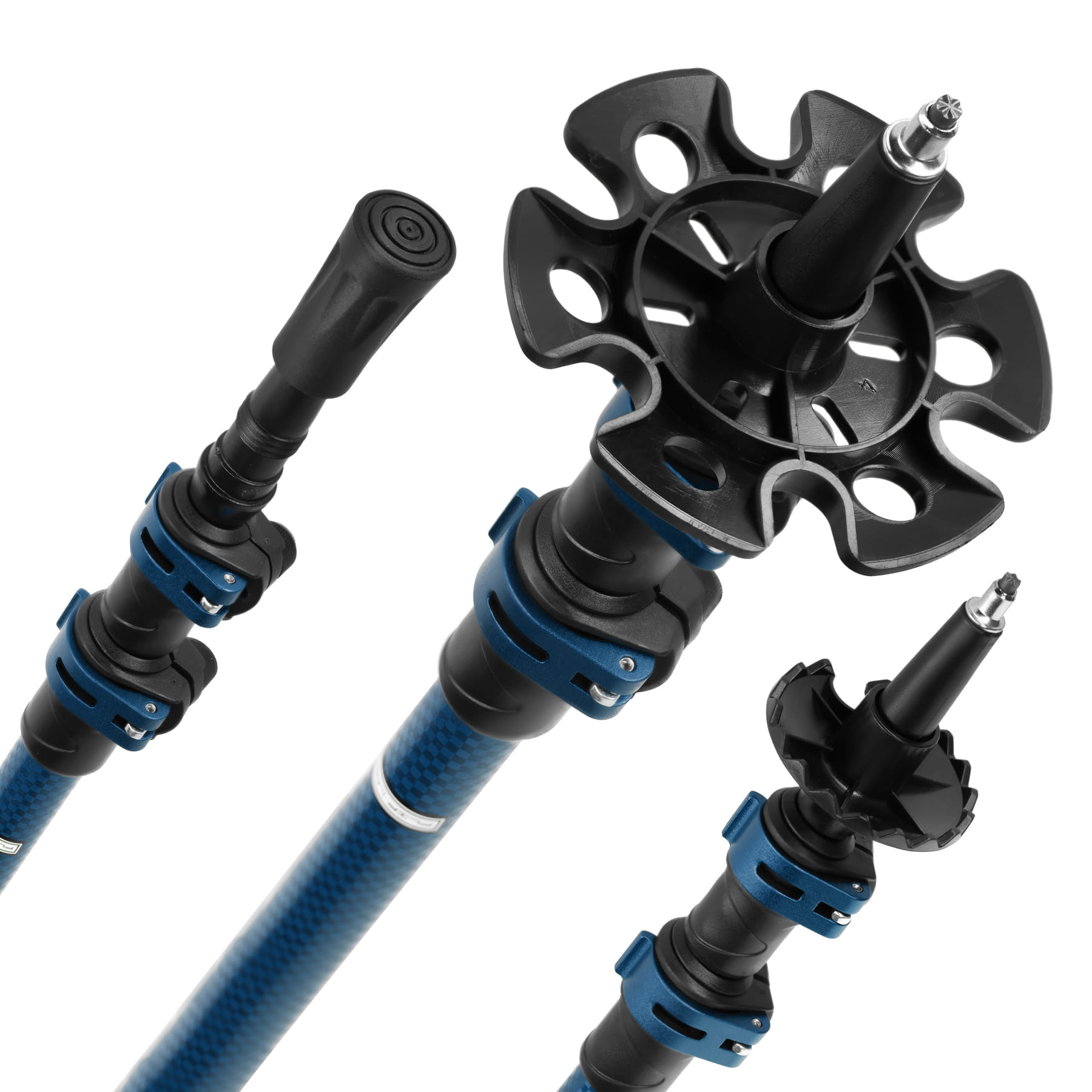 KIJE TREKKINGOWE BLUE NOWOCZESNY UCHWYT ALUMINIUM TRÓJSEKCYJNE NILS TK8601