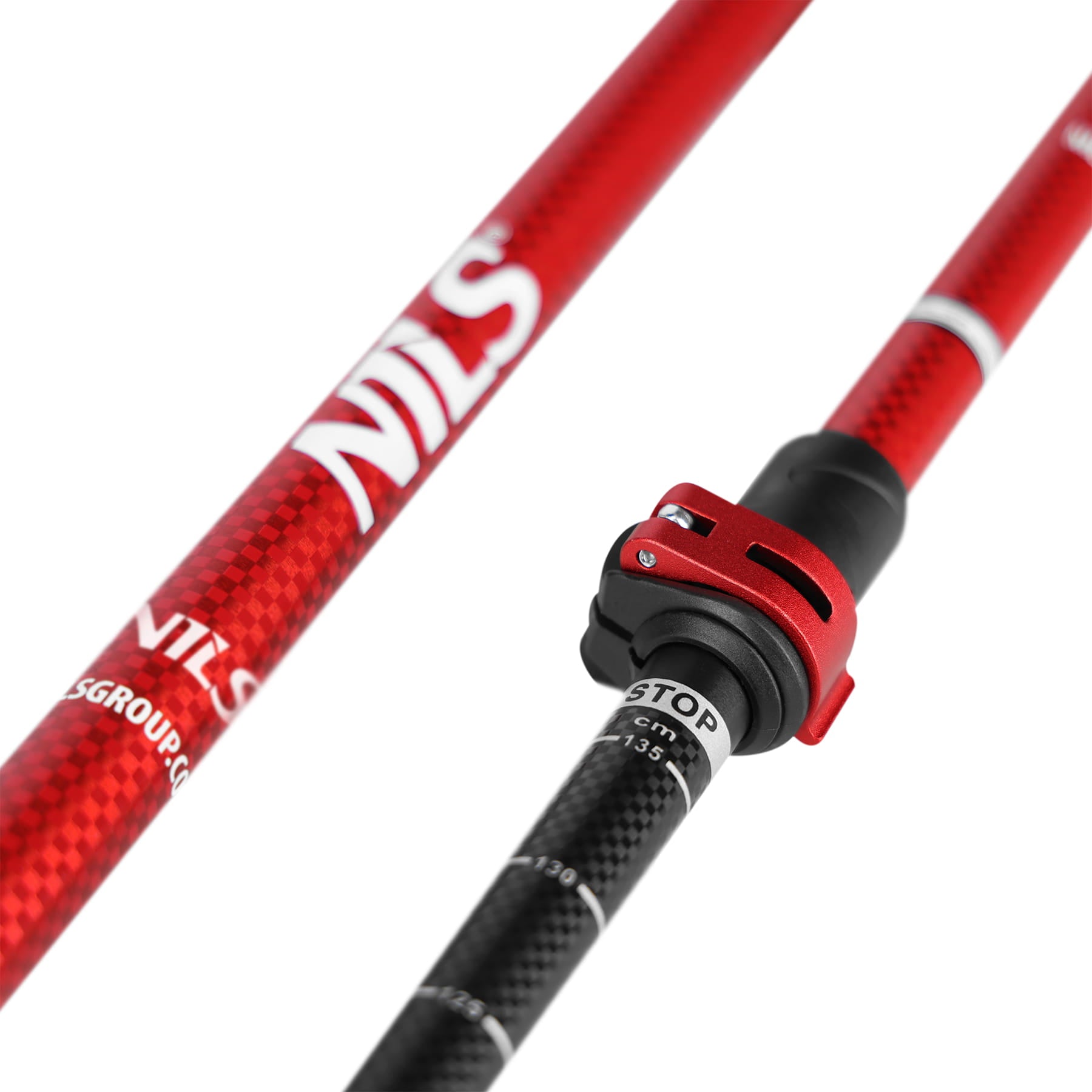 KIJE TREKKINGOWE RED NOWOCZESNY UCHWYT ALUMINIUM TRÓJSEKCYJNE NILS TK8601