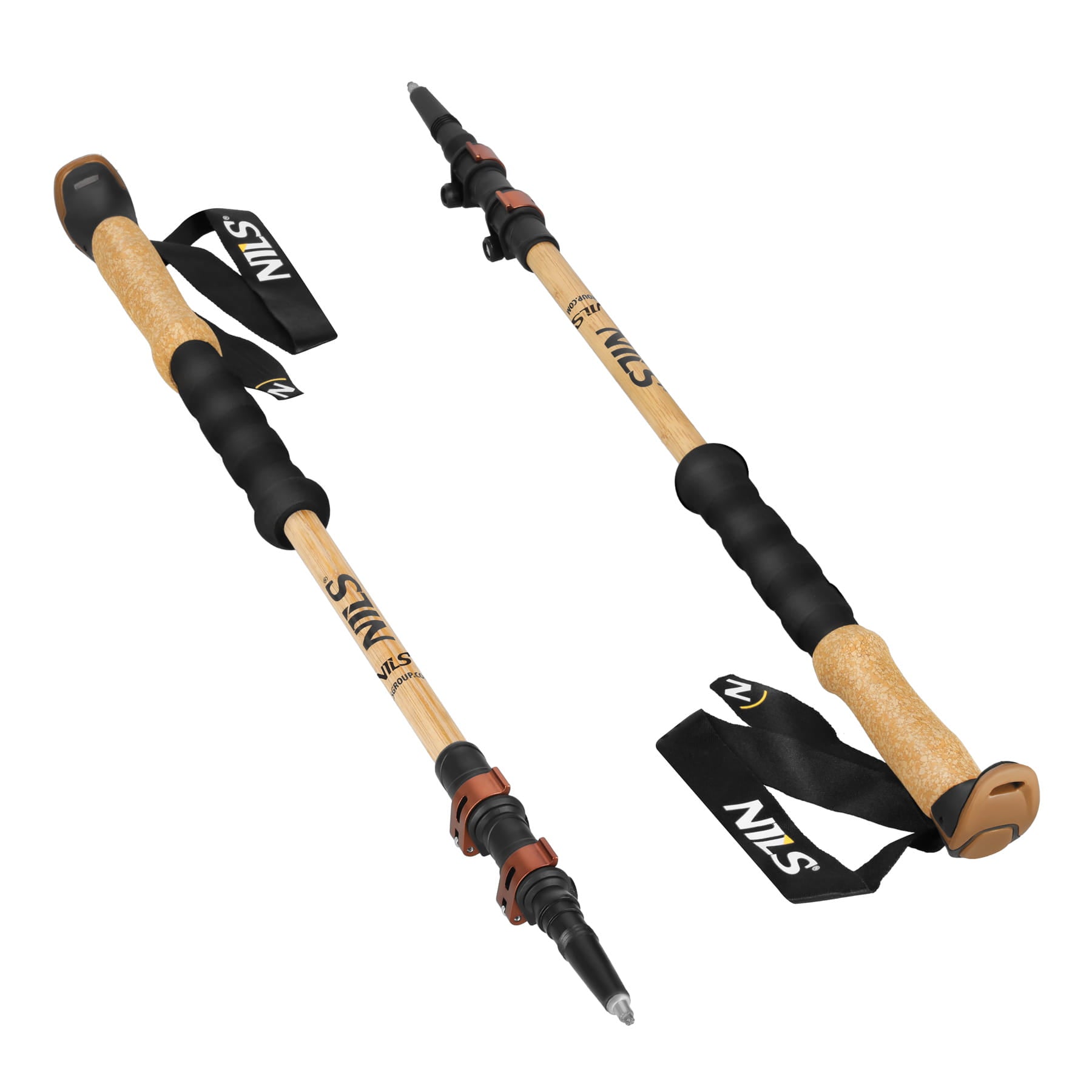 KIJE TREKKINGOWE DO CHODZENIA BAMBUS ALUMINIUM REGULOWANE NILS TK8606