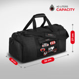 TORBA NA SIŁOWNIE MILITARNA CZARNA 40L HMS TNS01