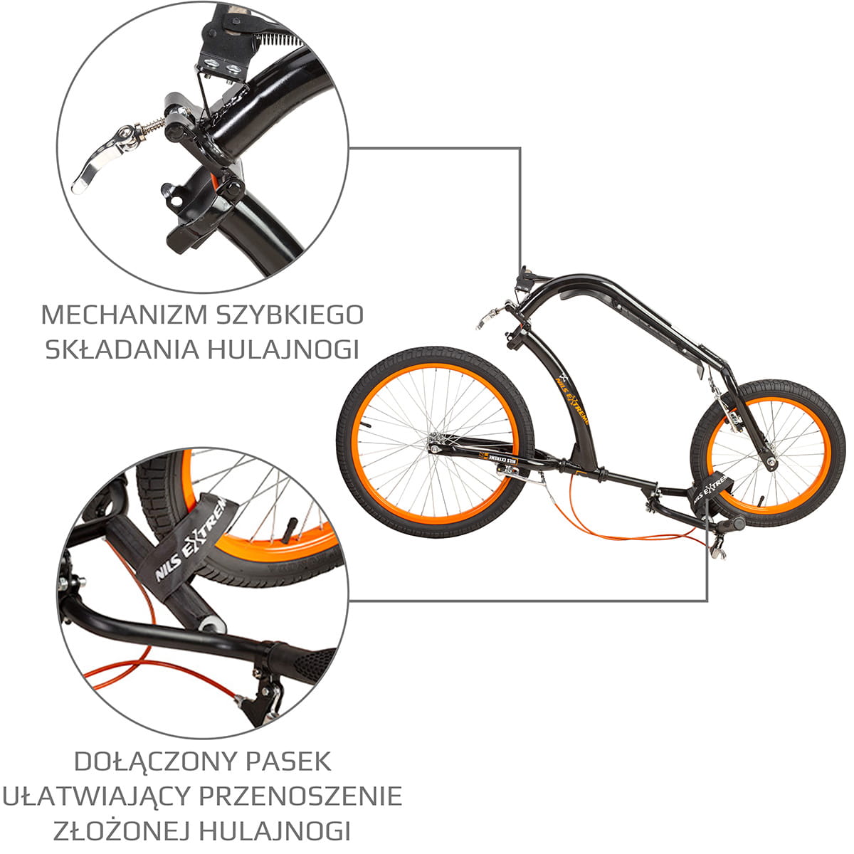 HULAJNOGA SKŁADANA WH227F 20/16" NILS EXTREME