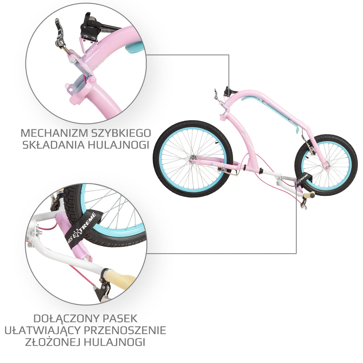 HULAJNOGA SKŁADANA WH227F 20/16" NILS EXTREME