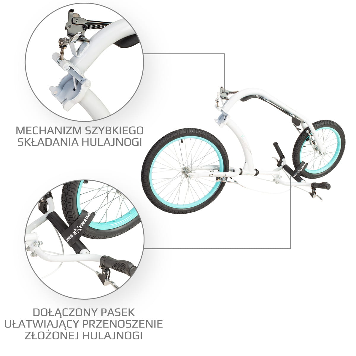 HULAJNOGA SKŁADANA WH227F 20/16" NILS EXTREME