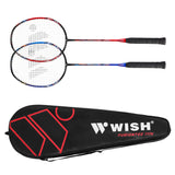 ZESTAW RAKIET DO BADMINTONA LIMONKOWY+CZERWONY WISH FUSIONTEC 777K