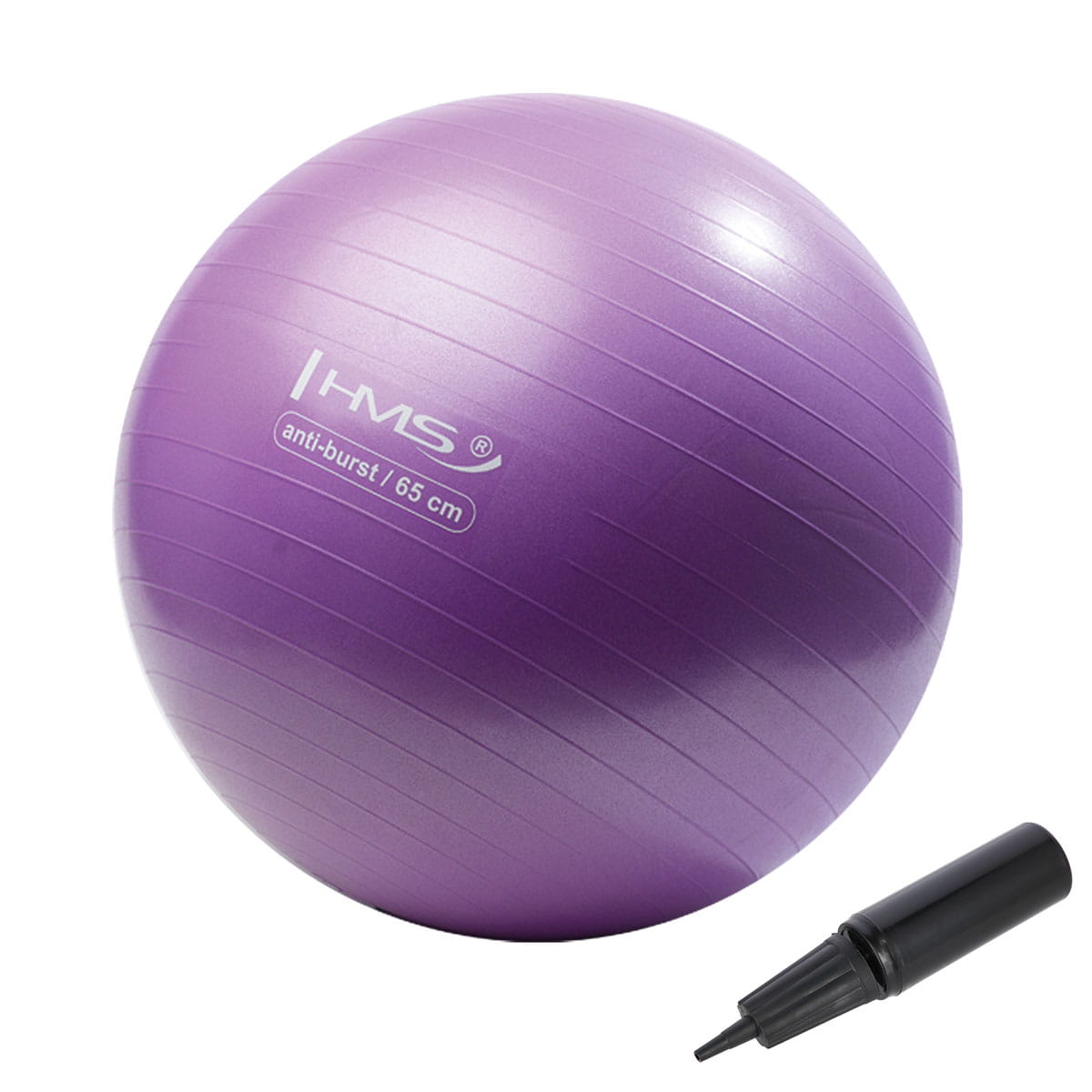 PIŁKA GIMNASTYCZNA YB02 NEW 65CM PURPLE ANTI-BURST HMS
