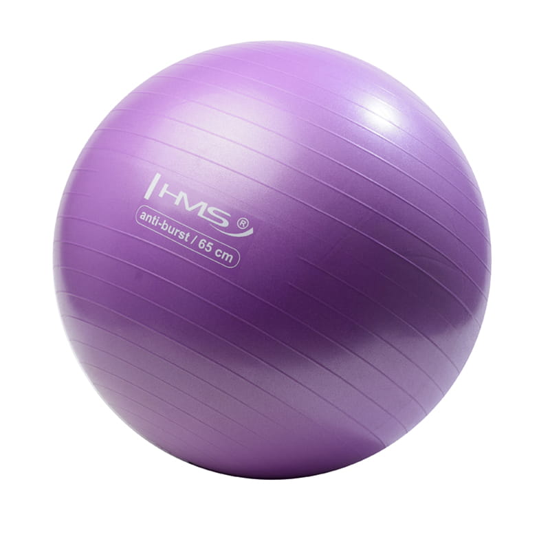PIŁKA GIMNASTYCZNA YB02 NEW 65CM PURPLE ANTI-BURST HMS