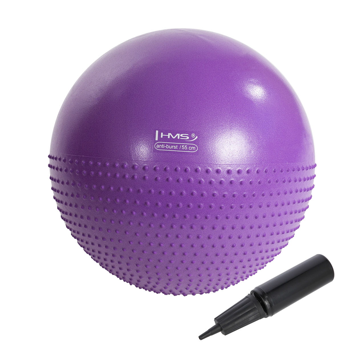 PIŁKA GIMNASTYCZNA YB03 NEW 55CM VIOLET MASUJACA HMS