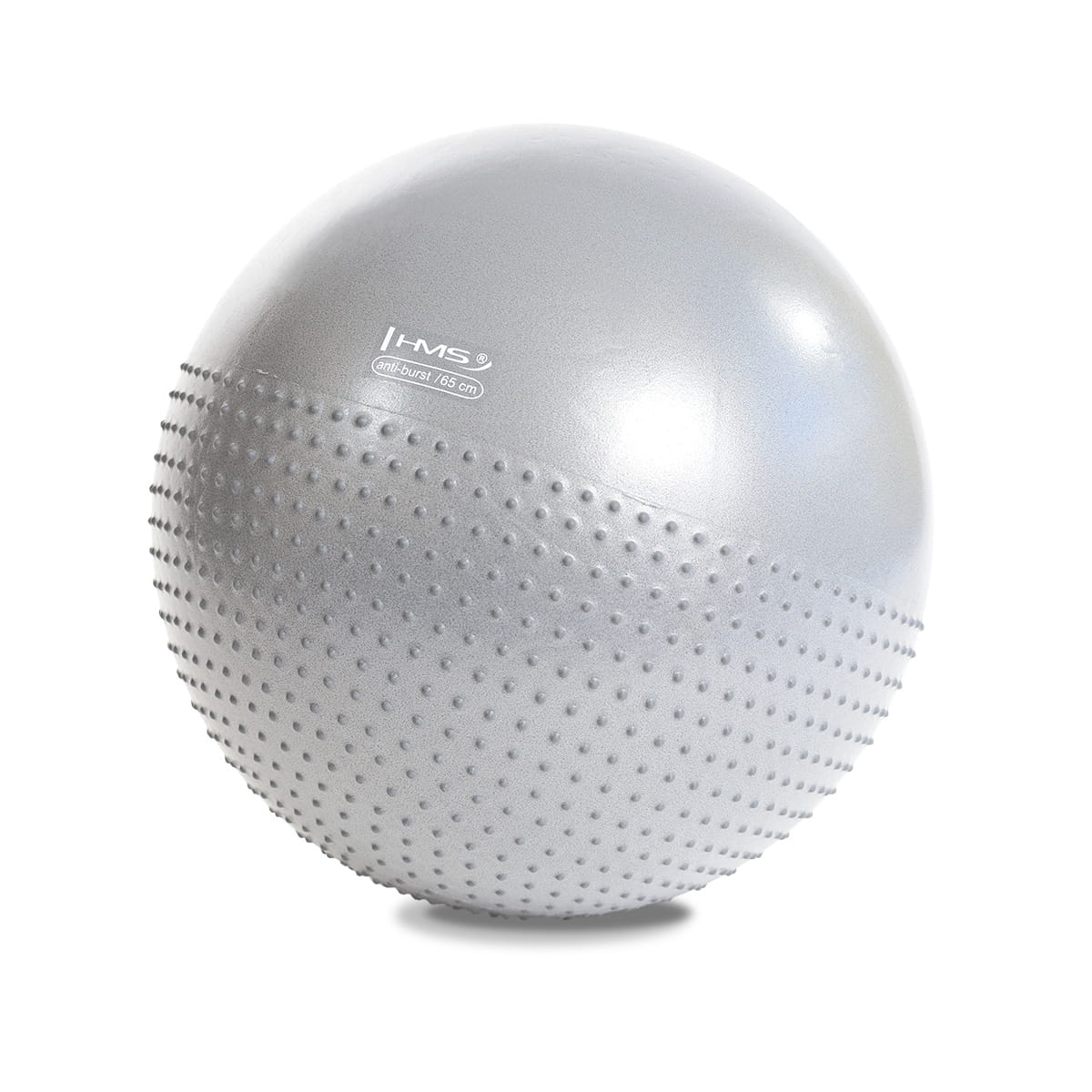 PIŁKA GIMNASTYCZNA YB03 NEW 65CM LIGHT GRAY MASUJACA HMS