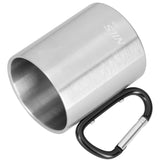 KUBEK KEMPINGOWY Z KARABIŃCZYKIEM 330 ML STAL NIERDZEWNA CZARNY NILS CAMP NC17110