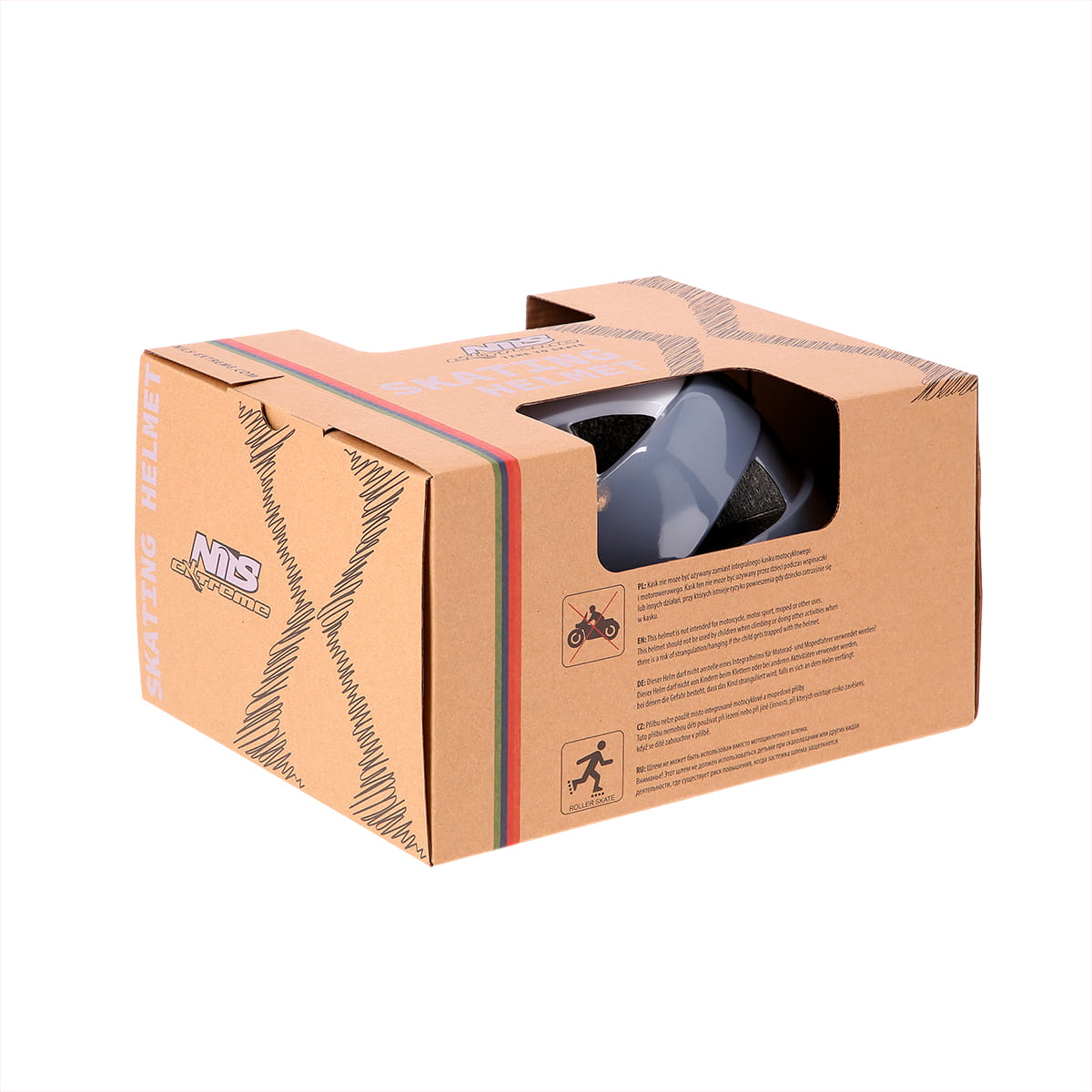KASK DZIECIĘCY MTW08 SZARY NILS EXTREME