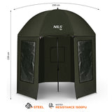 PARASOL WĘDKARSKI Z PEŁNĄ OSŁONĄ 2W1 250CM NILS CAMP NC4701