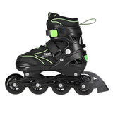 NH11812 A 2w1 BLACK/GREEN  ŁYŻWOROLKI Z WYM. PŁ. HOKEJOWĄ NILS EXTREME