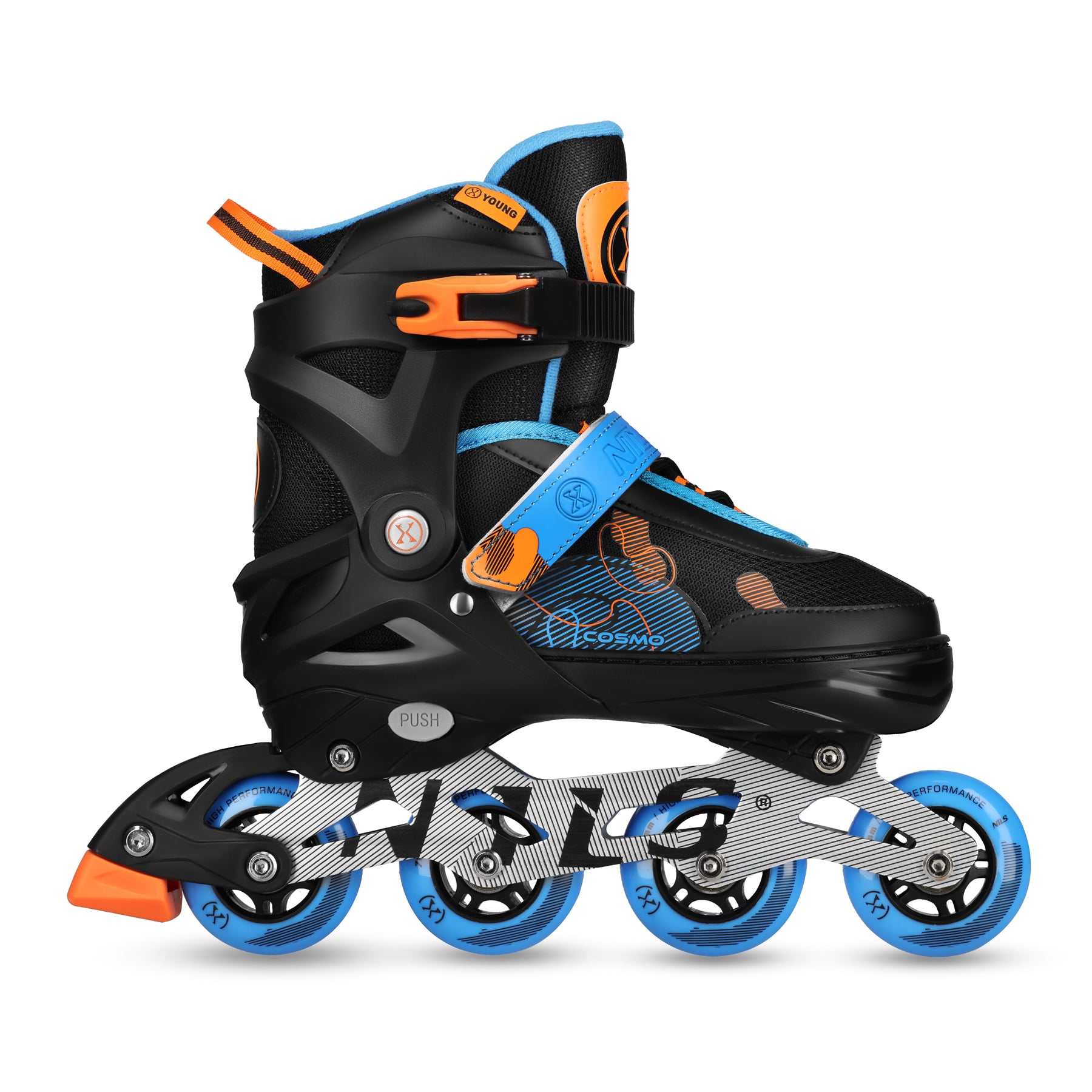 ROLKI COSMO NIEBIESKIE ROZM. M(34-37) NILS EXTREME  NA13808