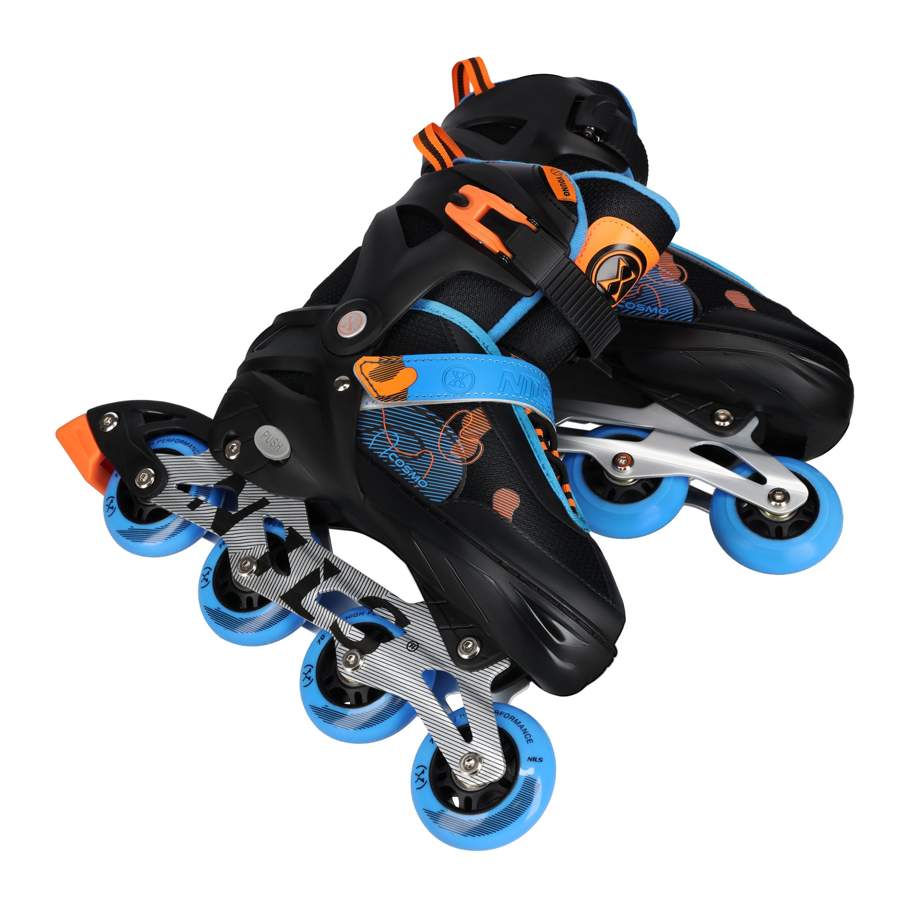 ROLKI COSMO NIEBIESKIE ROZM. M(34-37) NILS EXTREME  NA13808
