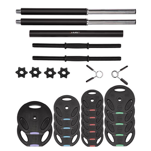 SZTANGA I SZTANGIELKI KOMPOZYT 62 KG HMS SGSP60 SET (3 CZĘŚCI)