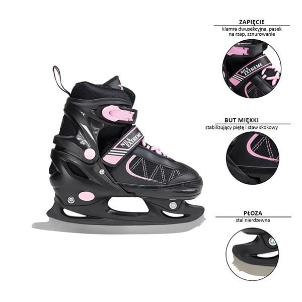 NF7103 A BLACK/PINK ROZM. S ŁYŻWY FIGUROWE NILS EXTREME