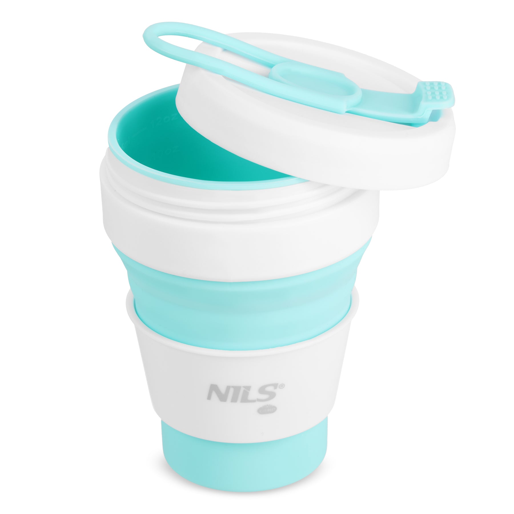 KUBEK SILIKONOWY SKŁADANY 355ML MIĘTOWY NILS CAMP NC4103
