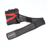 RST02 BLACK/RED ROZM. L RĘKAWICE NA SIŁOWNIĘ HMS