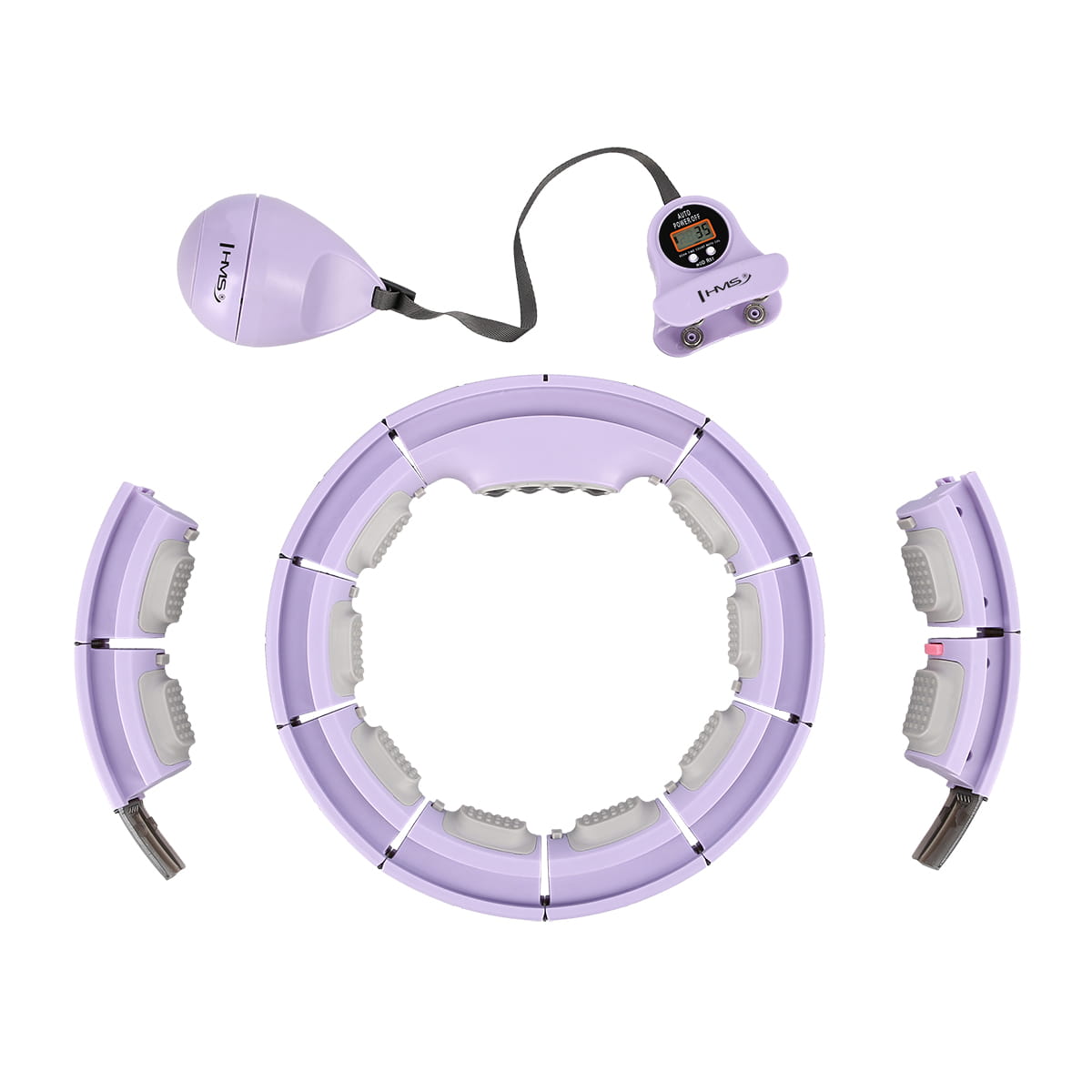 ZESTAW HULA HOP MAGNETYCZNY VIOLET HHM13 Z LICZNIKIEM HMS + PAS WYSZCZUPLAJĄCY BR163