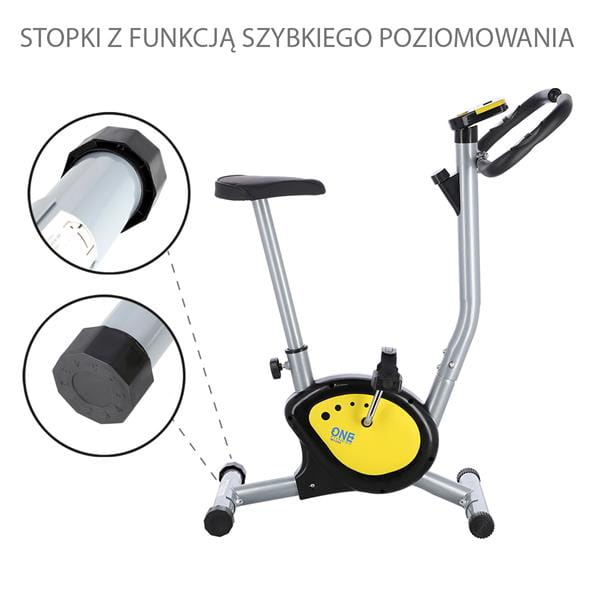 W1204 GREY-YELLOW ROWER MECHANICZNY ONE FITNESS