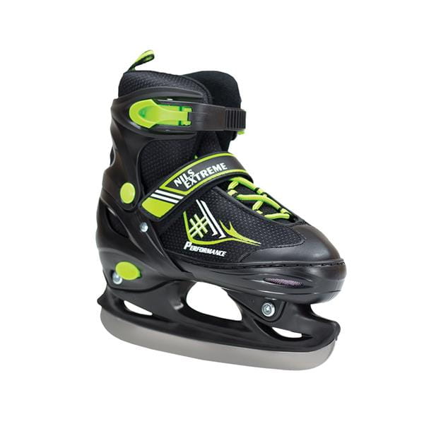 NH7104 A 2w1 BLACK/GREEN ROZM. S ŁYŻWOROLKI Z WYM. PŁ. HOKEJOWĄ NILS EXTREME