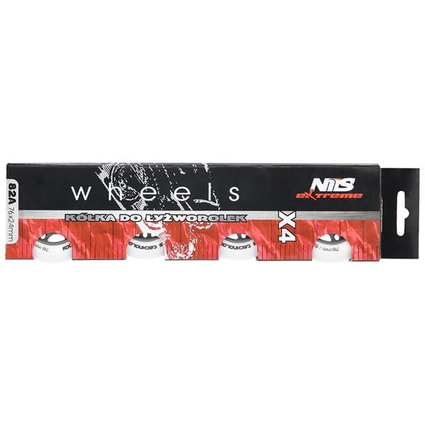 KÓŁKA PU 76x24 82A BIAŁE MATOWE  (4 szt.) NILS EXTREME