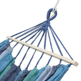 NC9004 NIEBIESKI-CIEMNO NIEBIESKI HAMAK Z DREWNIANĄ BELKA 70CM I METALOWYM UCHWYTEM  NILS CAMP