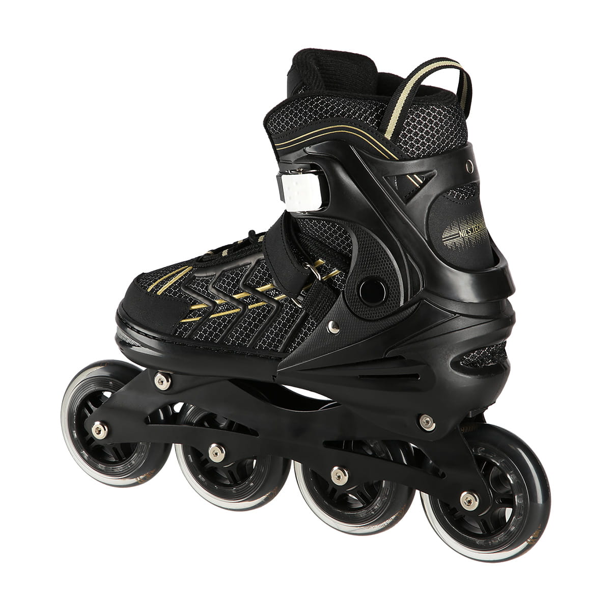 ŁYŻWOROLKI NILS EXTREME NA1128 CZARNO-ZŁOTE