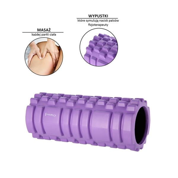 FS103 PURPLE 33CM WAŁEK FITNESS/ROLLER HMS