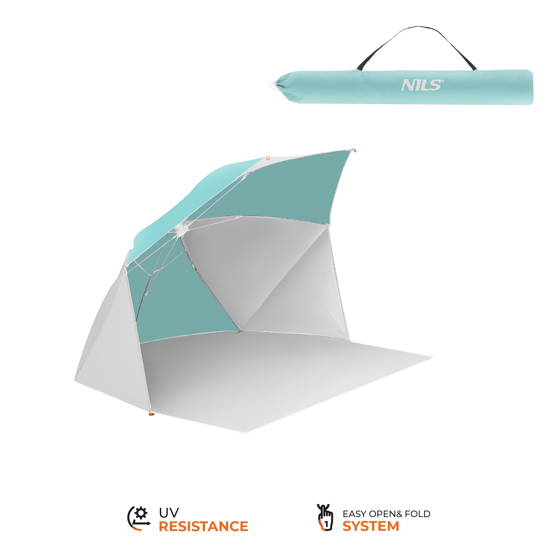 PARASOL - PARAWAN PLAŻOWY 2W1 OCHRONA UV  NILS CAMP NC4803