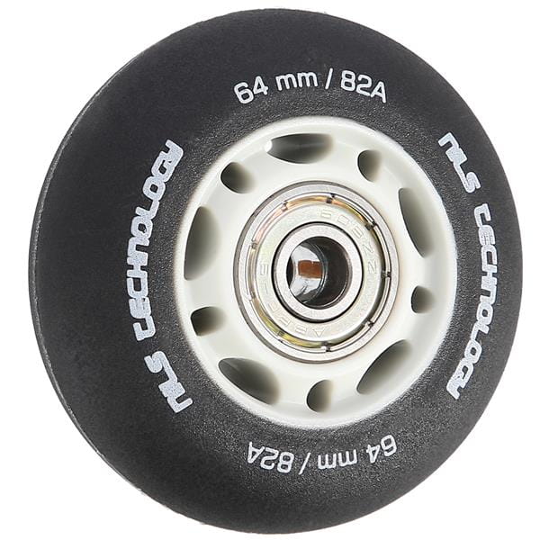 ZESTAW PU 64x24 82A CZARNE MATOWE (4 szt.) + ABEC-9 (8 szt.) NILS EXTREME