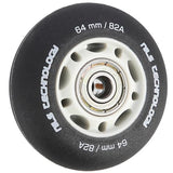 ZESTAW PU 64x24 82A CZARNE MATOWE (4 szt.) + ABEC-9 (8 szt.) NILS EXTREME
