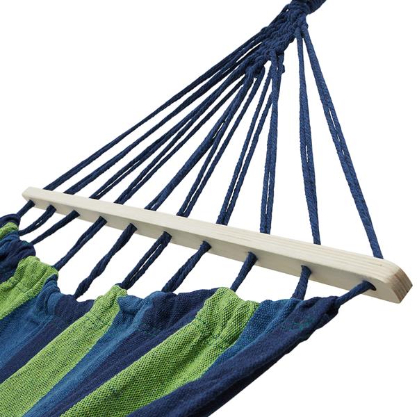 NC9001 NIEBIESKI HAMAK Z DREWNIANĄ BELKĄ 70CM I METALOWYM UCHWYTEM NILS CAMP