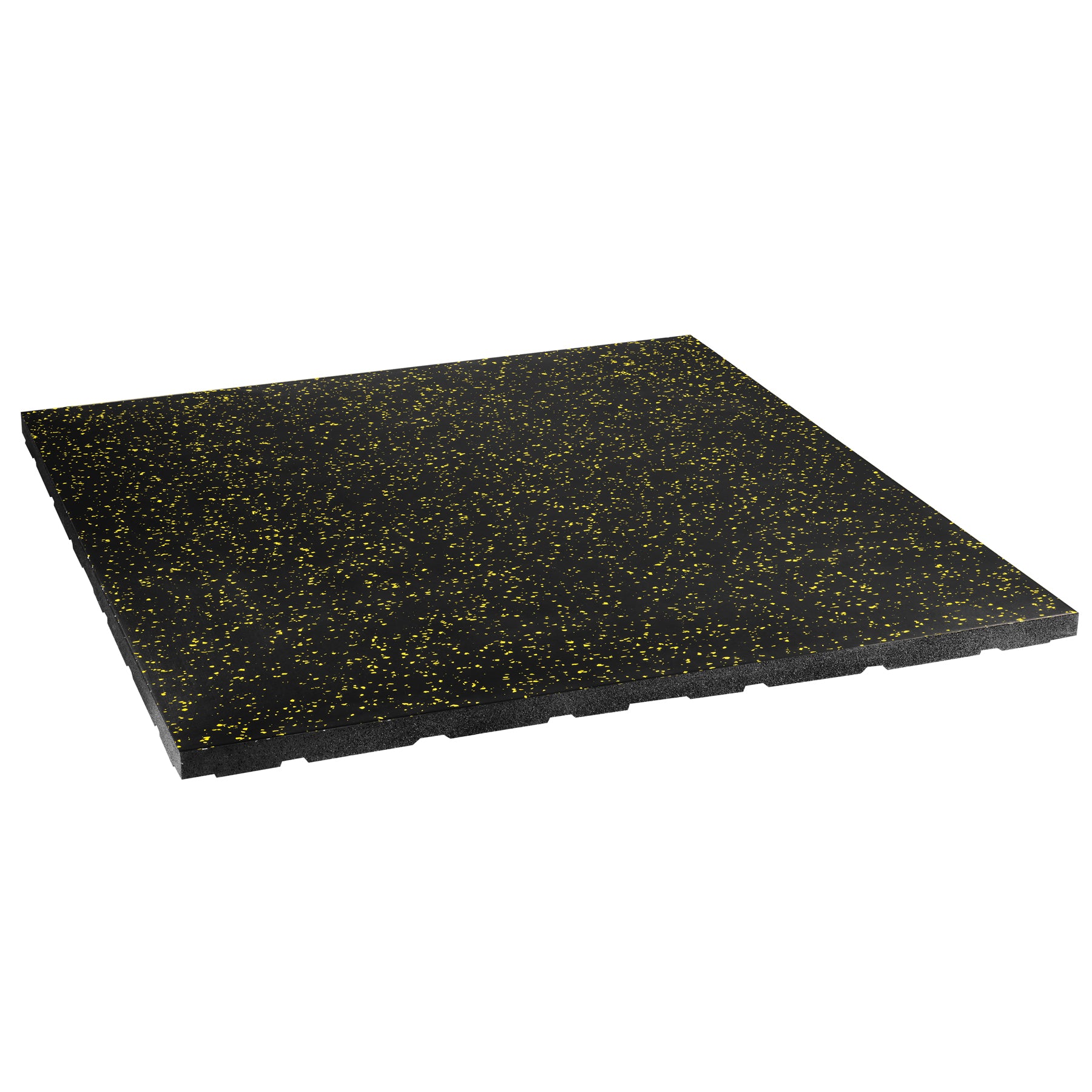 POS35 PODŁOGA GUMOWA POD SPRZĘT FITNESS Z WYPUSTKAMI BLACK/YELLOW II GATUNEK