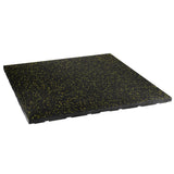POS35 PODŁOGA GUMOWA POD SPRZĘT FITNESS Z WYPUSTKAMI BLACK/YELLOW II GATUNEK