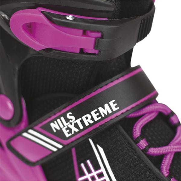 NF7104 A 2w1 BLACK/D. PINK ROZM. S ŁYŻWOROLKI Z WYM. PŁ. FIGUROWĄ NILS EXTREME