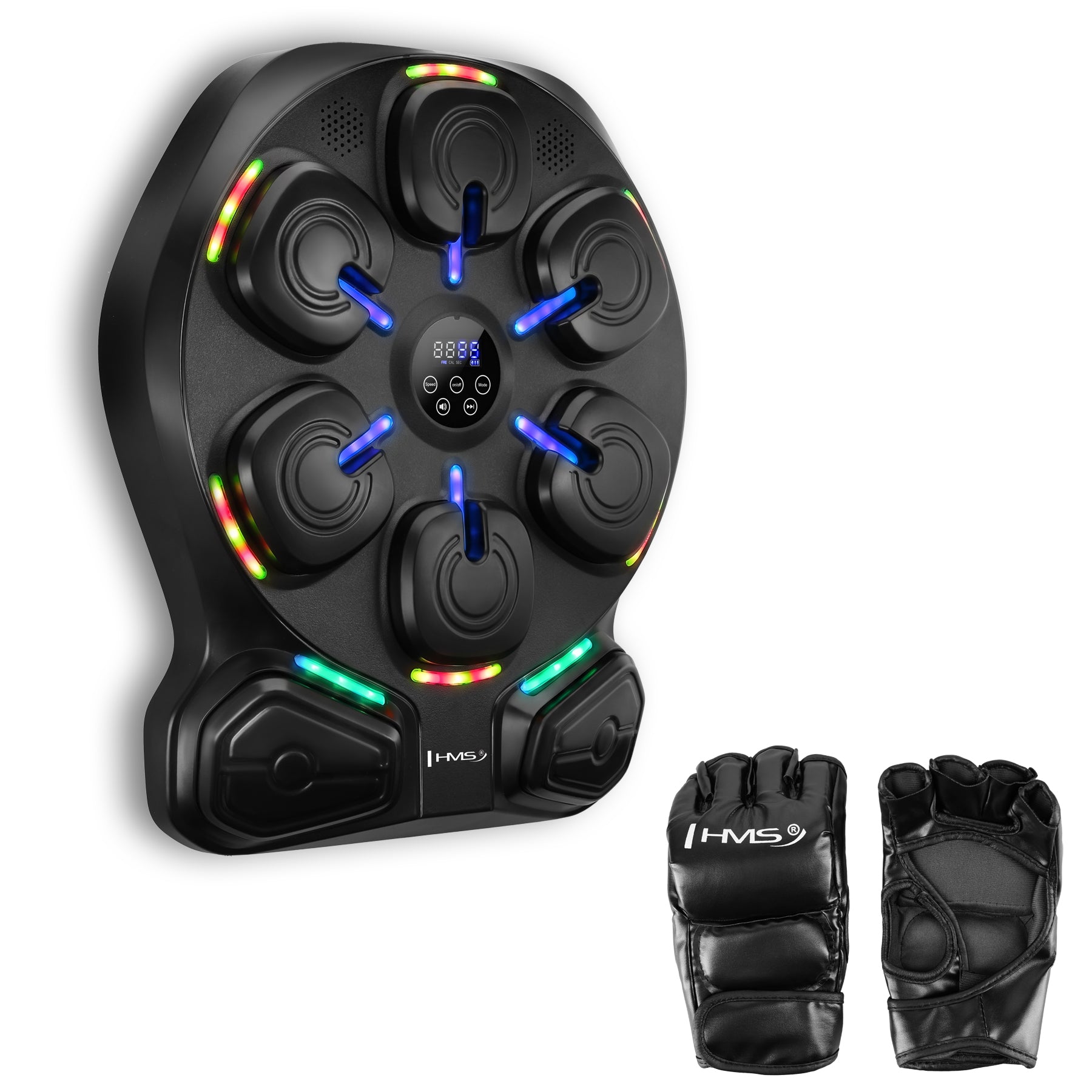 TARCZA BOKSERSKA LED BLUETOOTH Z MUZYKĄ HMS TB13 + RĘKAWICE