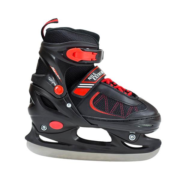 NH7103 A BLACK/RED ROZM. L ŁYŻWY HOKEJOWE NILS EXTREME