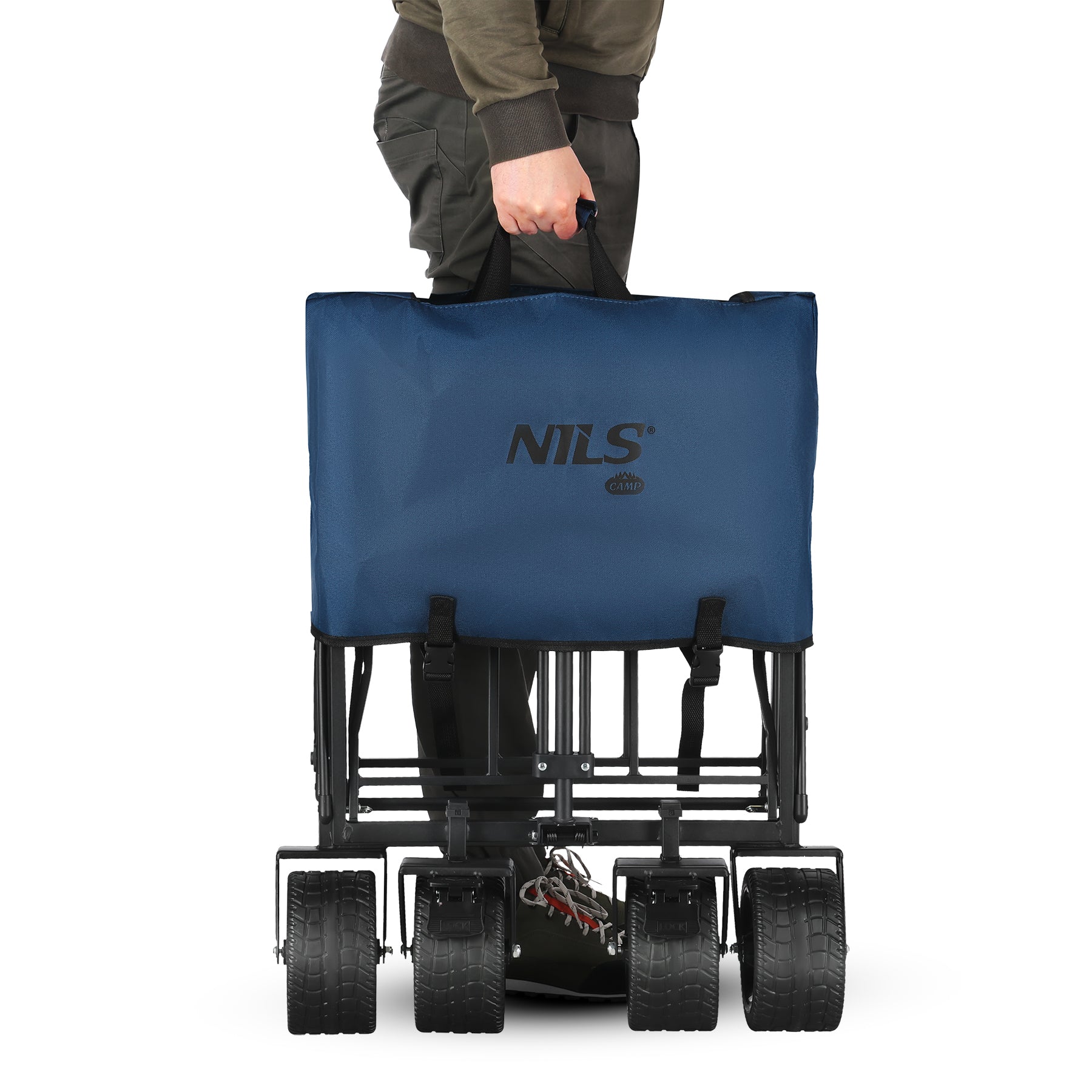 WÓZEK NIEBIESKI 120L NILS CAMP NC2605