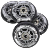 ZESTAW PU 72x24 82A CZARNE N (4 szt.) + ABEC-9 (8 szt.) NILS EXTREME
